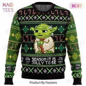 Season It Is Jolly To Be Yoda Ugly Christmas Sweater