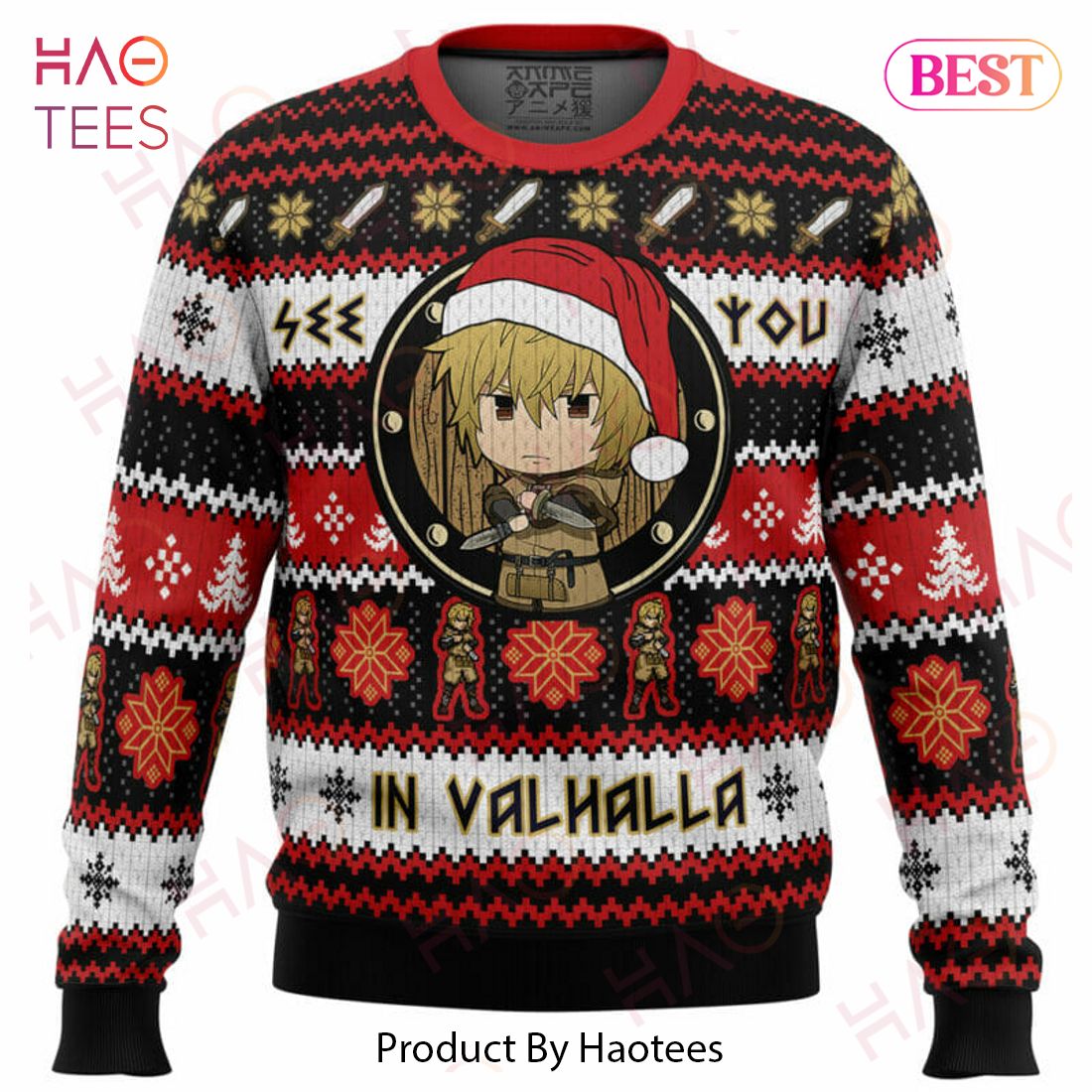 See You in Valhalla Vinland Saga Christmas Sweater