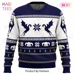Skyrim Dragon Ugly Christmas Sweater