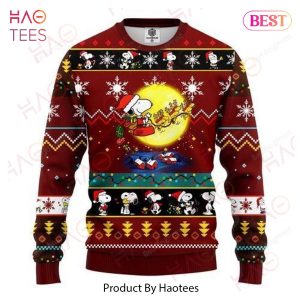 Snoopy Christmas Ugly Sweater Santa Sleigh Ride Snoopy Christmas Pattern Sweater 2022