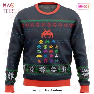 Space Invaders Ugly Christmas Sweater