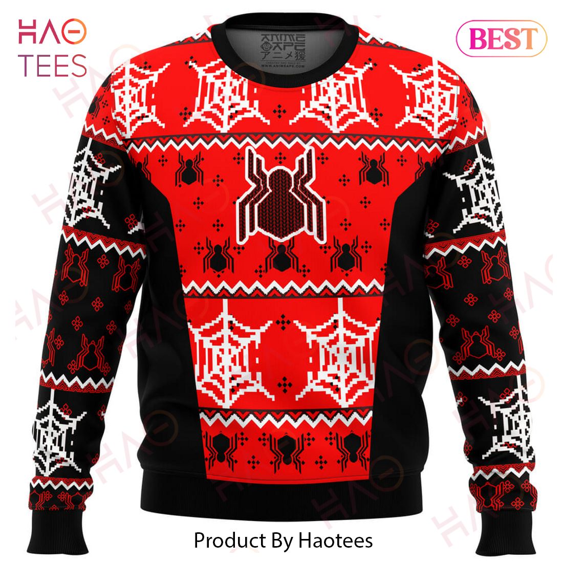Spiderman Uniform Ugly Christmas Sweater