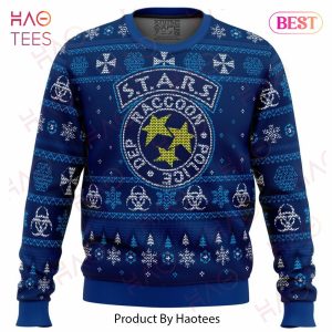 STARS Racoon City Police Resident Evil Ugly Christmas Sweater