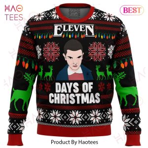 Stranger Things Eleven Days of Xmas Ugly Christmas Sweater