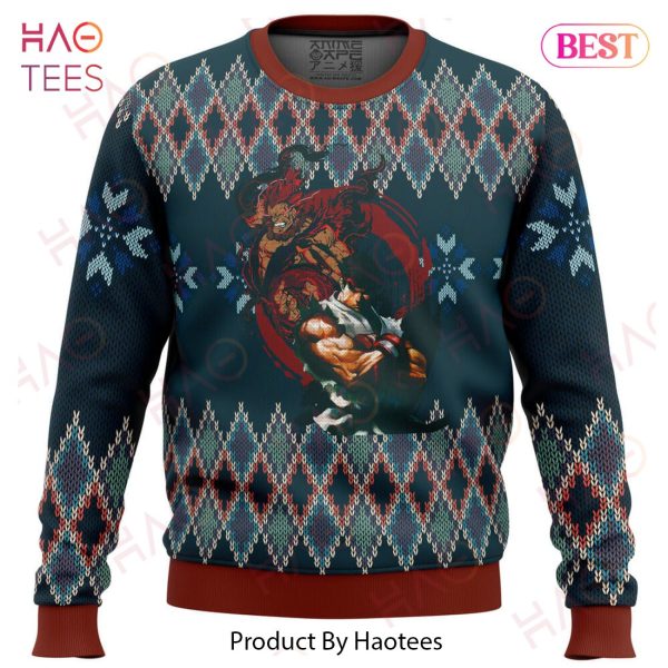 Street Fighter Ryu and Akuma Ugly Christmas Sweater