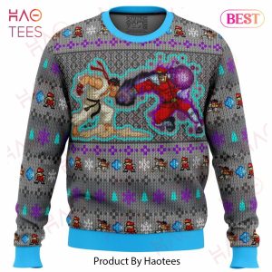 Street Fighter Ryu Vs. M. Bison Ugly Christmas Sweater