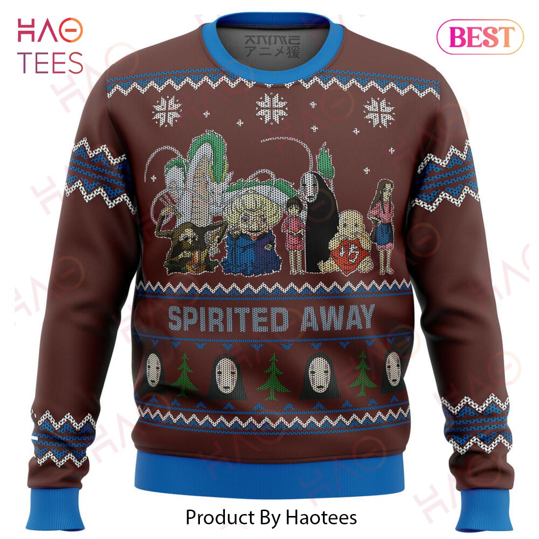Studio Ghibli Spirited Away alt Ugly Christmas Sweater