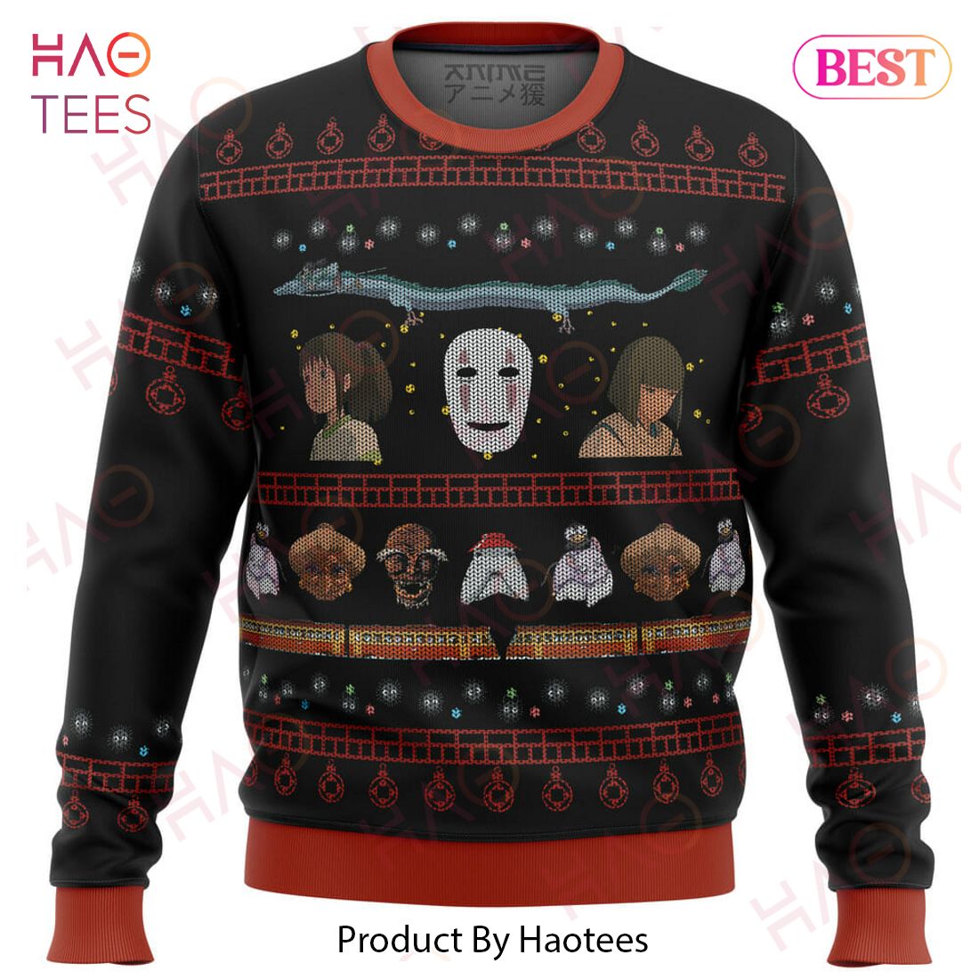 Studio Ghibli Spirited Ugly Christmas Sweater