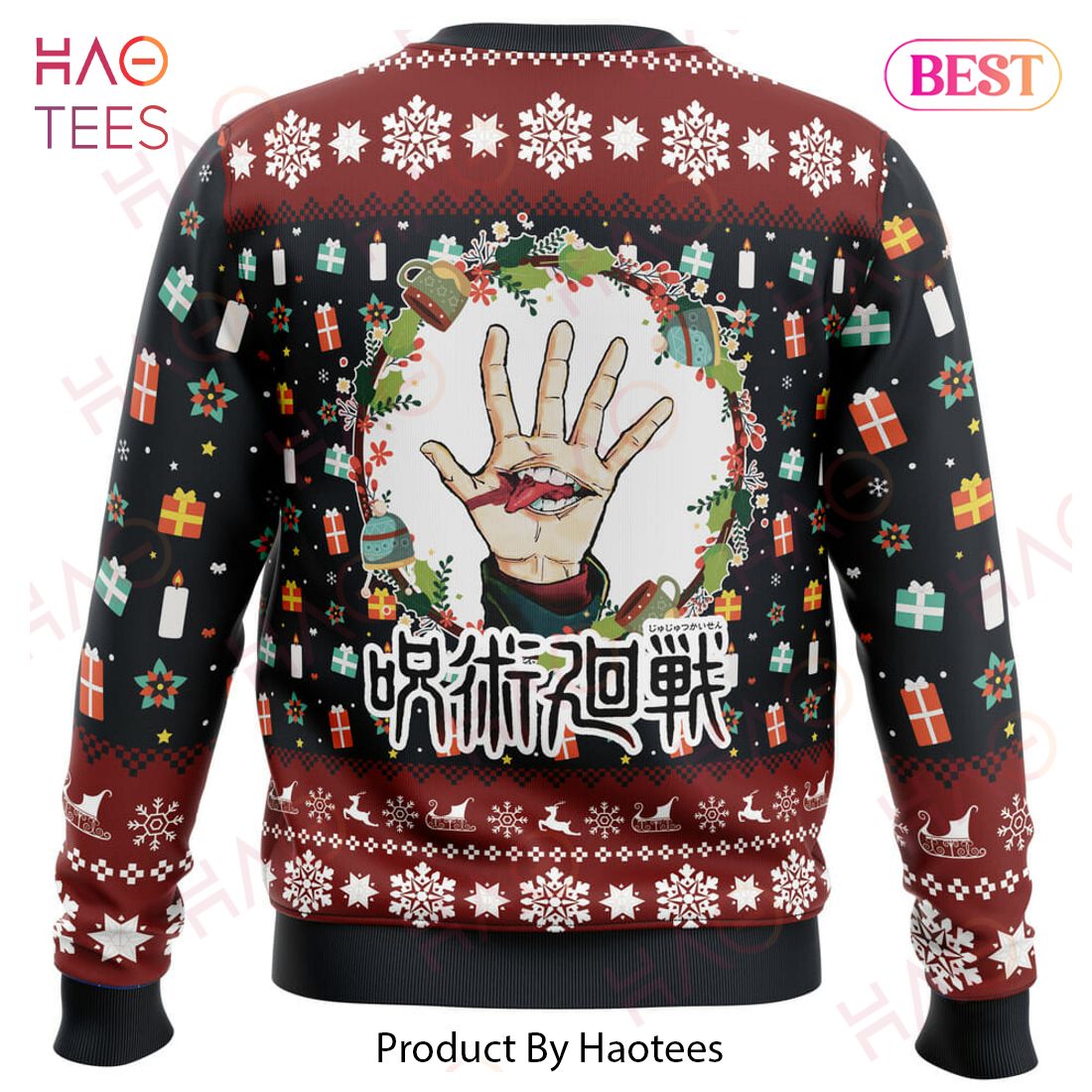 Sukuna Christmas Jujutsu Kaisen Ugly Christmas Sweater Sukuna Christmas Jujutsu Kaisen Ugly Christmas Sweater