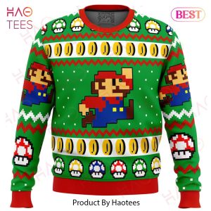 Super Mario Jump Ugly Christmas Sweater