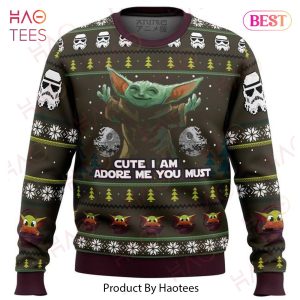 SW Christmas Sweater Cute I Am Adore Me You Must Grogu Ugly Sweater 2022