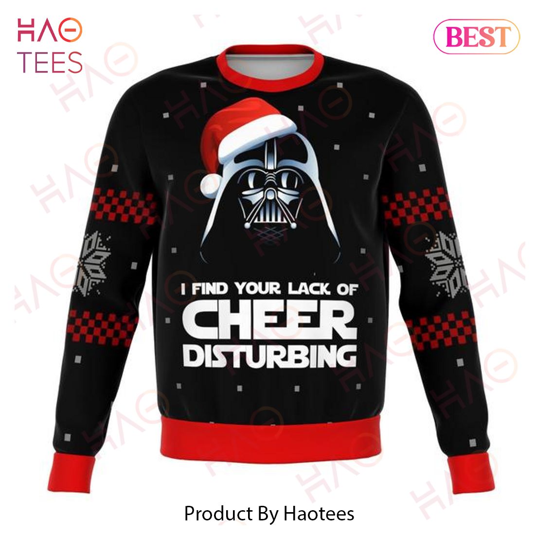 SW Christmas Sweater I Find You Lack Of Cheer Disturbing Black Ugly Sweater 2022