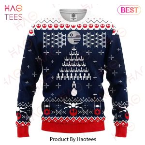 SW Christmas Sweater SW Fight Ship Blue White Ugly Sweater 2022