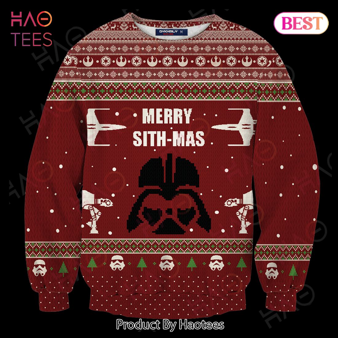 SW Sweater SW Merry Sithmas Christmas Pattern Red Ugly Sweater 2022
