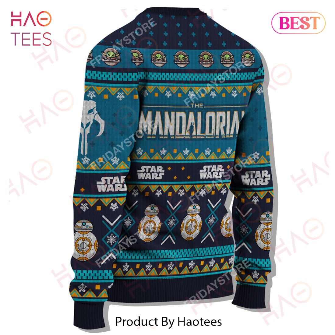 SW Sweater The Mandalorian Christmas Theme Ugly Sweater 2022 SW Sweater The Mandalorian Christmas Theme Ugly Sweater 2022