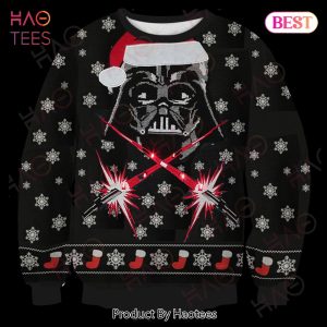 SW Ugly Sweater I Find you Lack Of Cheer Disturbing Sith Reindeer Black Sweater 2022