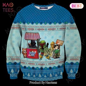 SW Ugly Sweater SW Queue For BobaTea Blue Sweater 2022