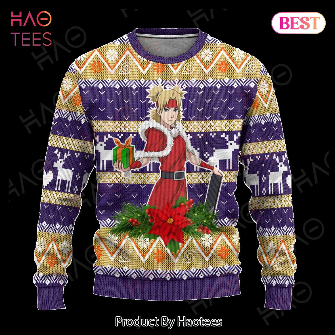 Temari Ugly Christmas Sweater Custom Naruto Anime Xmas Gift