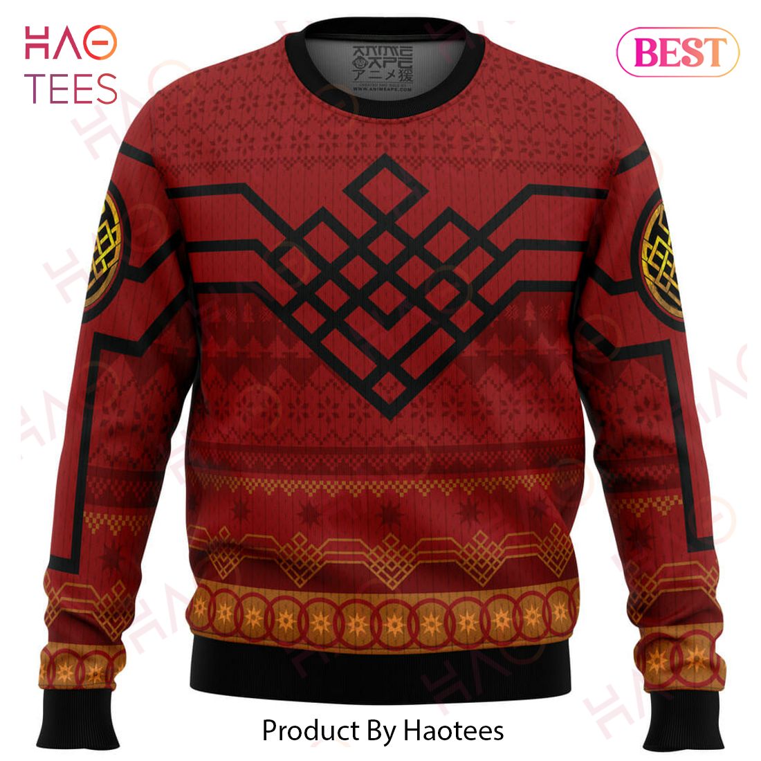 Ten Golden Rings Shang-Chi Marvel Ugly Christmas Sweater