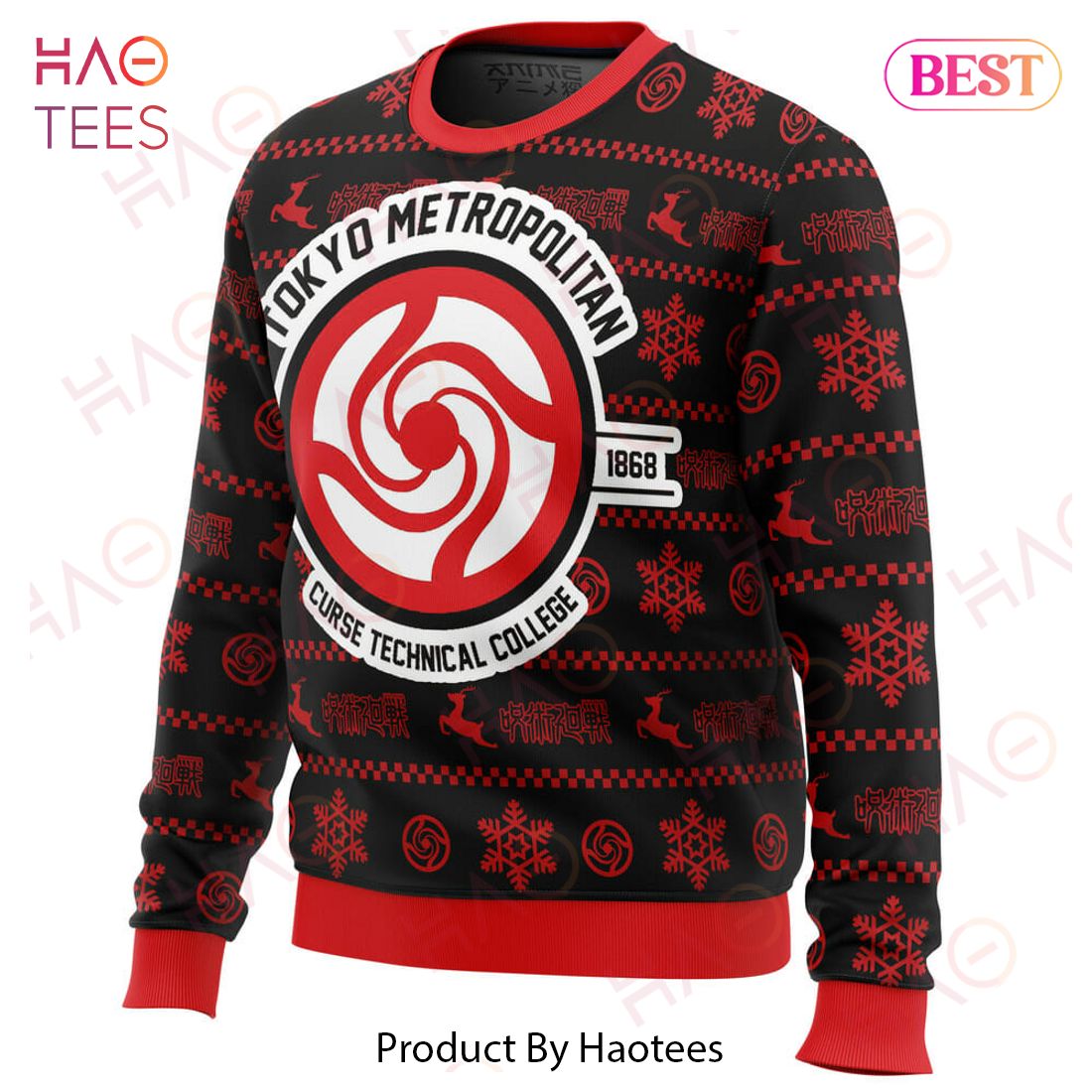 Tokyo Metropolitan Jujutsu Kaisen Ugly Christmas Sweater Tokyo Metropolitan Jujutsu Kaisen Ugly Christmas Sweater