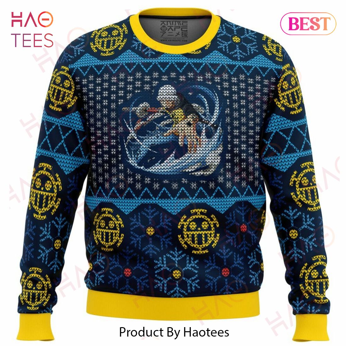 Trafalgar D Water Law One Piece Ugly Christmas Sweater Trafalgar D Water Law One Piece Ugly Christmas Sweater