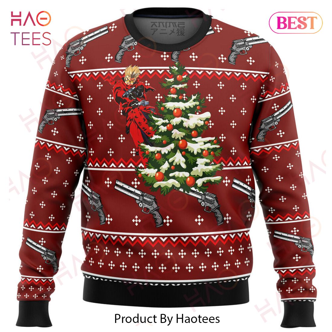 Trigun Vash Ugly Christmas Sweater Trigun Vash Ugly Christmas Sweater