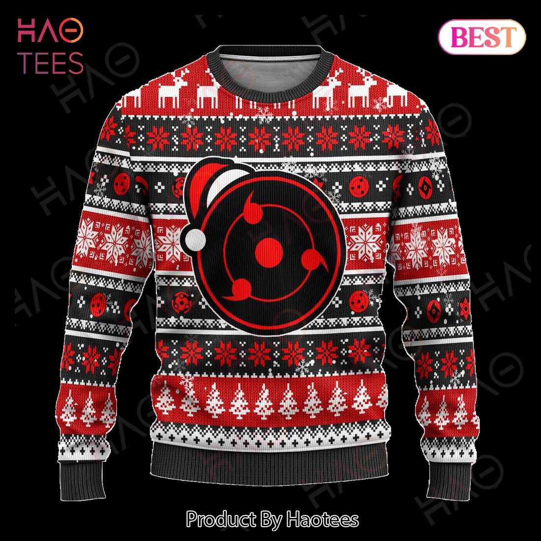 Uchiha Sharingan Anime Ugly Christmas Sweater Naruto Xmas Gift Uchiha Sharingan Anime Ugly Christmas Sweater Naruto Xmas Gift