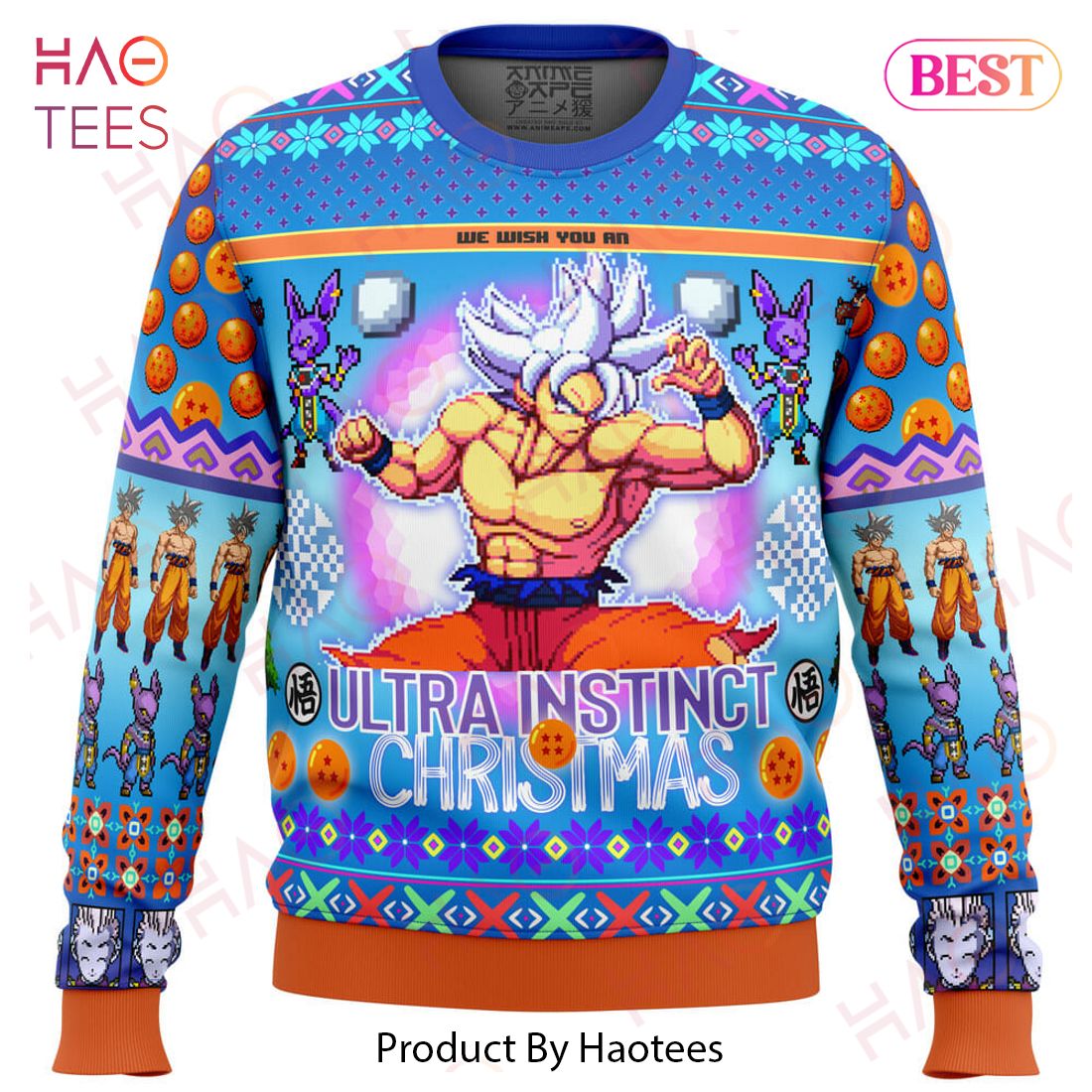 Ultra Instinct Goku Dragon Ball Super Ugly Christmas Sweater Ultra Instinct Goku Dragon Ball Super Ugly Christmas Sweater