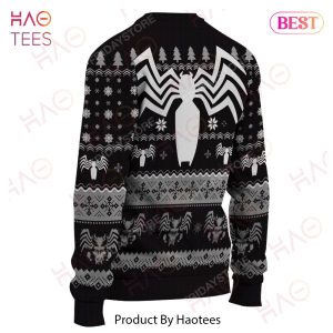 Venom MV Ugly Sweater Venom Super Hero Dark Pattern Christmas Sweater Cool MV Venom Sweater 2022