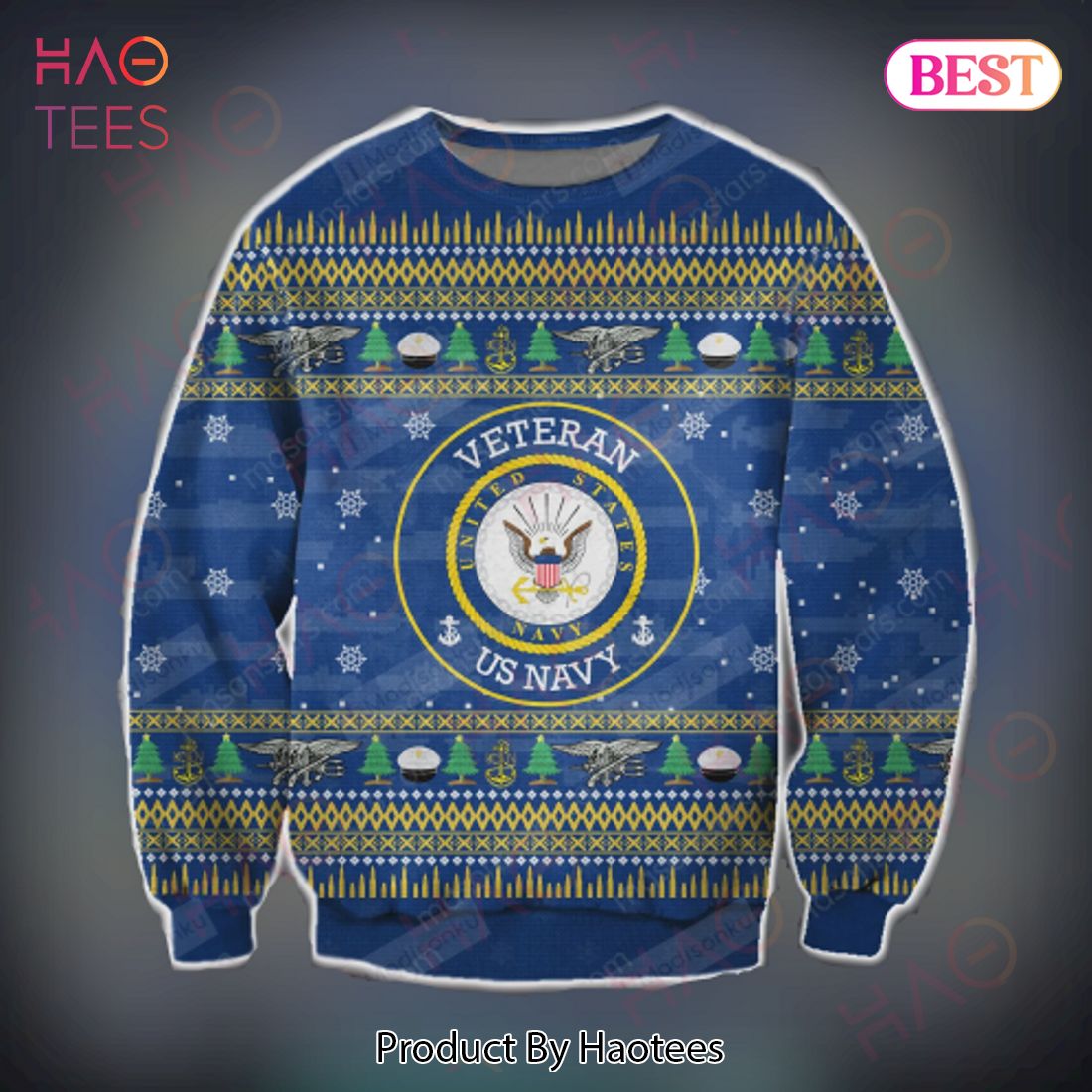 Veteran Sweater Veteran US Navy Pattern Christmas Blue Ugly Sweater 2022 Veteran Sweater Veteran US Navy Pattern Christmas Blue Ugly Sweater 2022