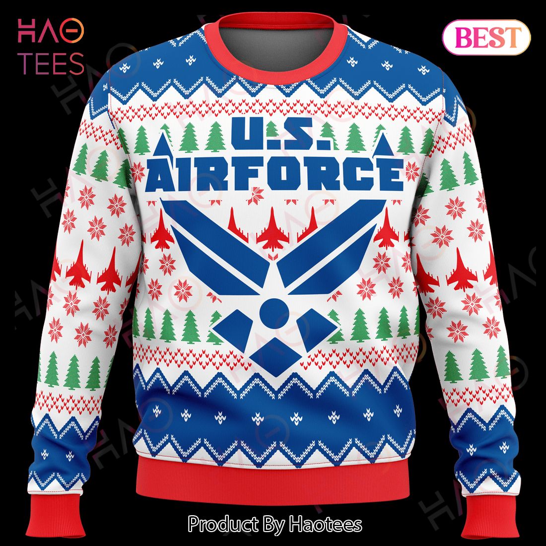 Veteran Ugly Sweater Veteran US Air Force Symbol Christmas Pattern Sweater 2022 Veteran Ugly Sweater Veteran US Air Force Symbol Christmas Pattern Sweater 2022