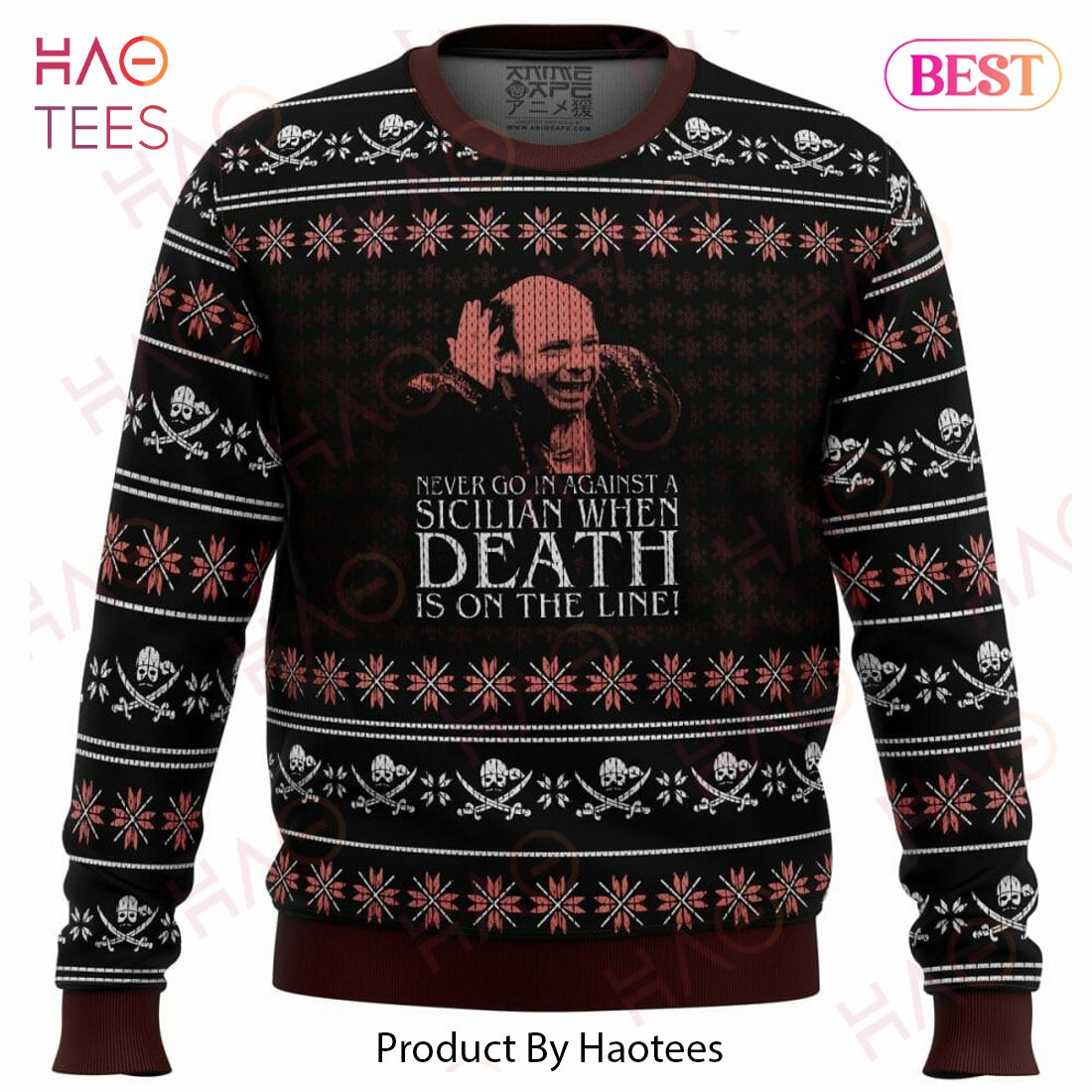 Vizzini The Princess Bride Ugly Christmas Sweater Vizzini The Princess Bride Ugly Christmas Sweater