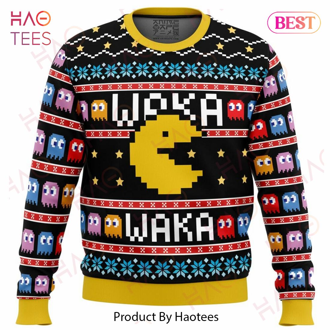 Waka Waka Pac Man Ugly Christmas Sweater Waka Waka Pac Man Ugly Christmas Sweater