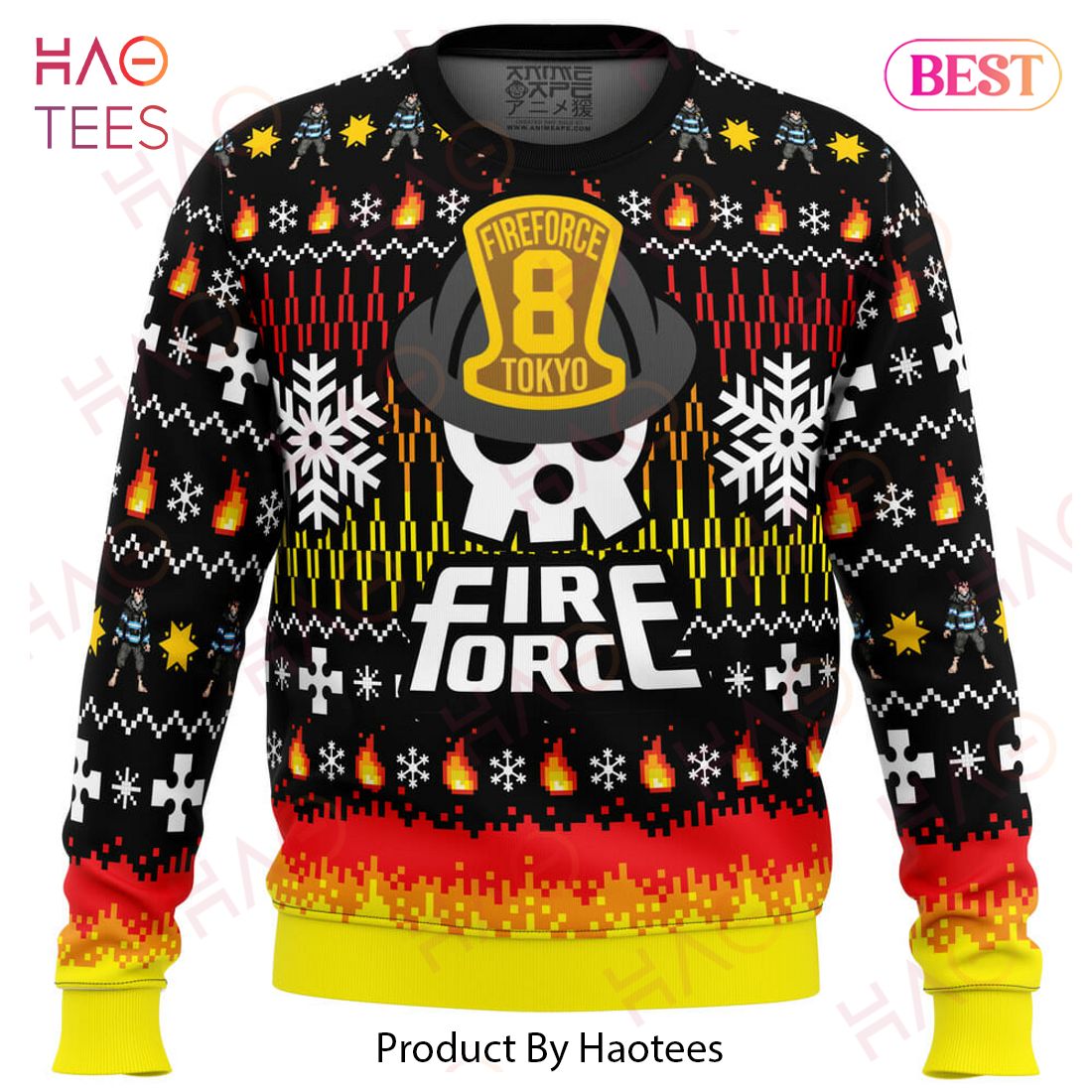 We Didn't Start the Fire this Christmas Fire Force Ugly Christmas Sweater We Didn't Start the Fire this Christmas Fire Force Ugly Christmas Sweater