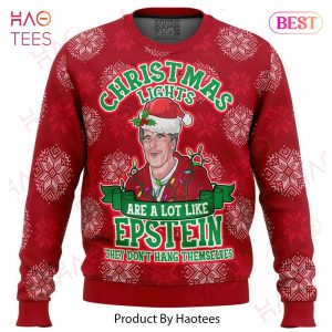 Xmas Lights Are Like Epstein Ugly Christmas Sweater