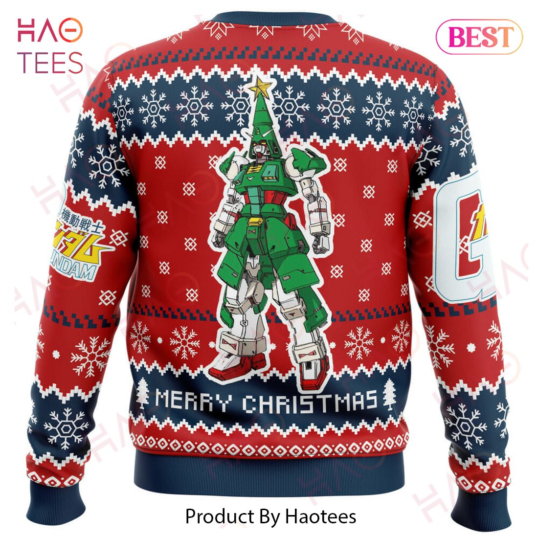 Xmas Tree Gundam Ugly Christmas Sweater Xmas Tree Gundam Ugly Christmas Sweater