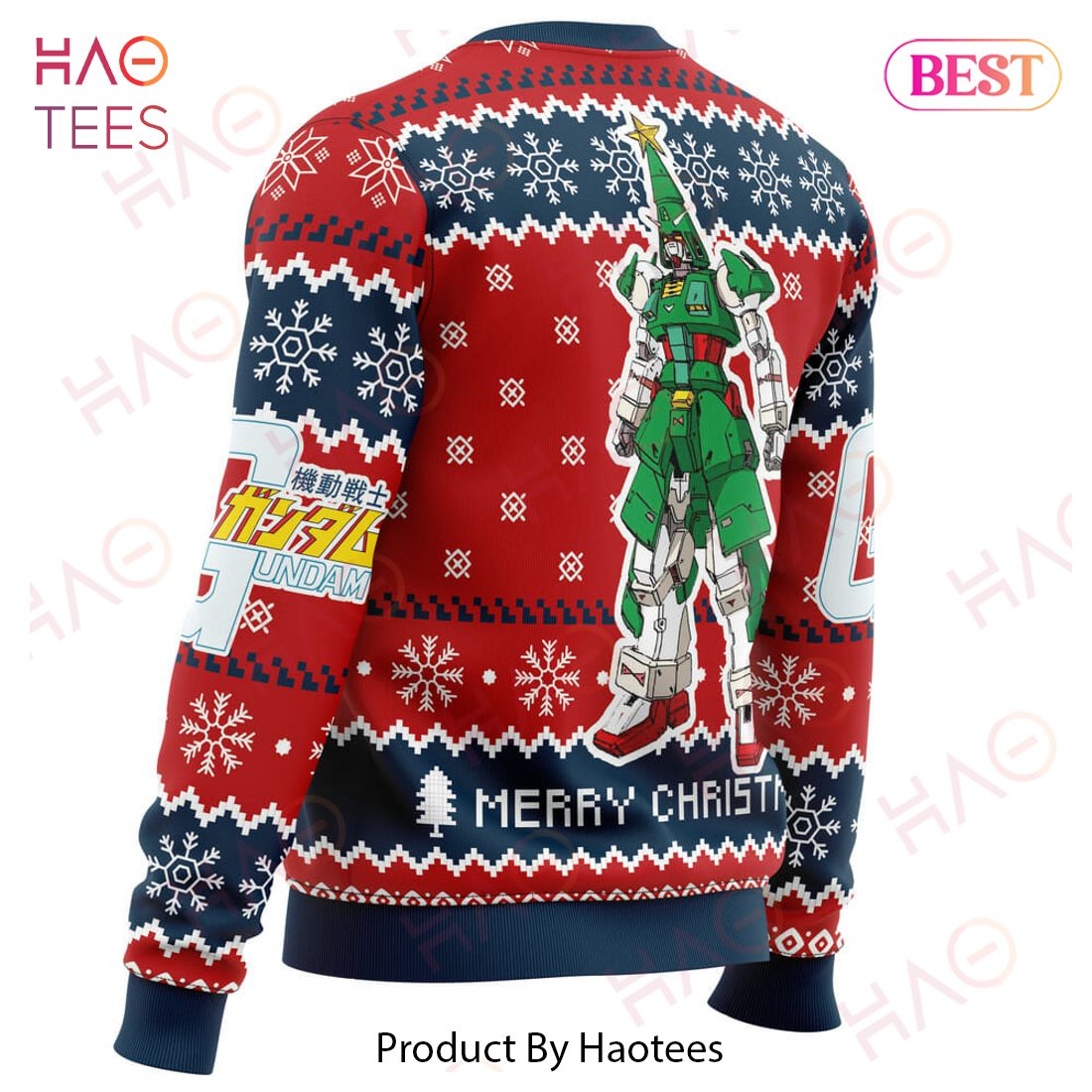 Xmas Tree Gundam Ugly Christmas Sweater Xmas Tree Gundam Ugly Christmas Sweater