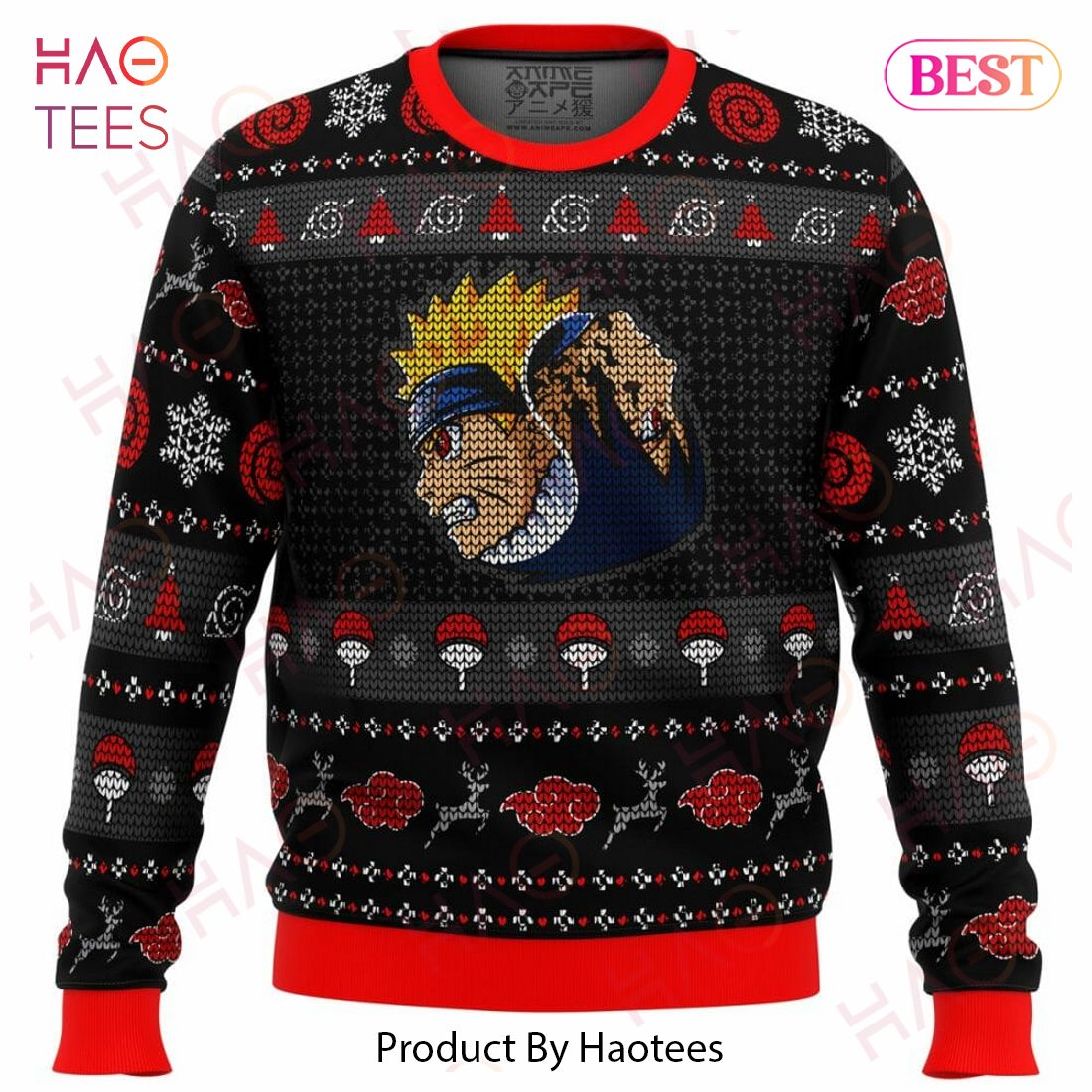 Yin Yang Naruto Sasuke Ugly Christmas Sweater Yin Yang Naruto Sasuke Ugly Christmas Sweater