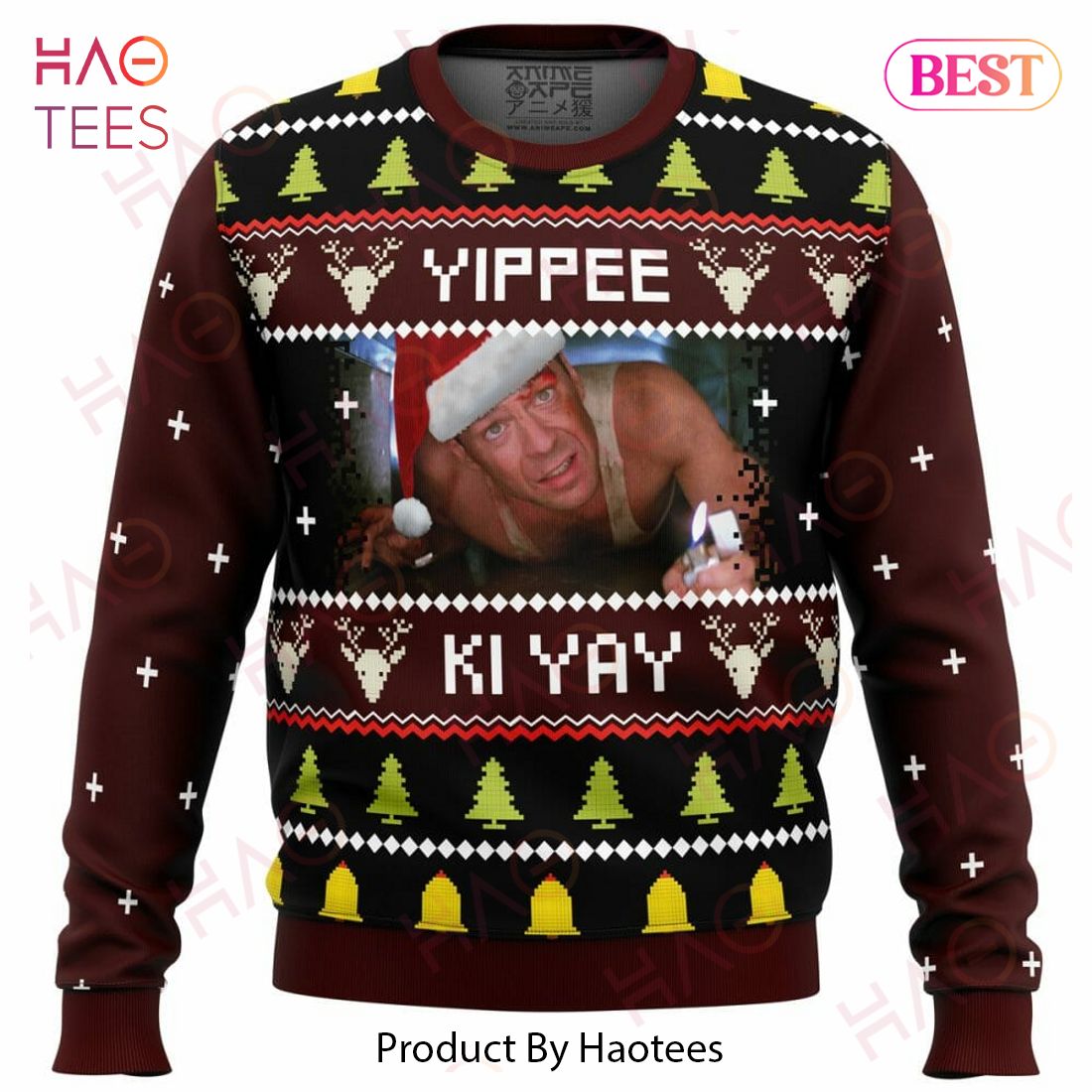 Yippee Ki Yay Ugly Christmas Sweater Yippee Ki Yay Ugly Christmas Sweater
