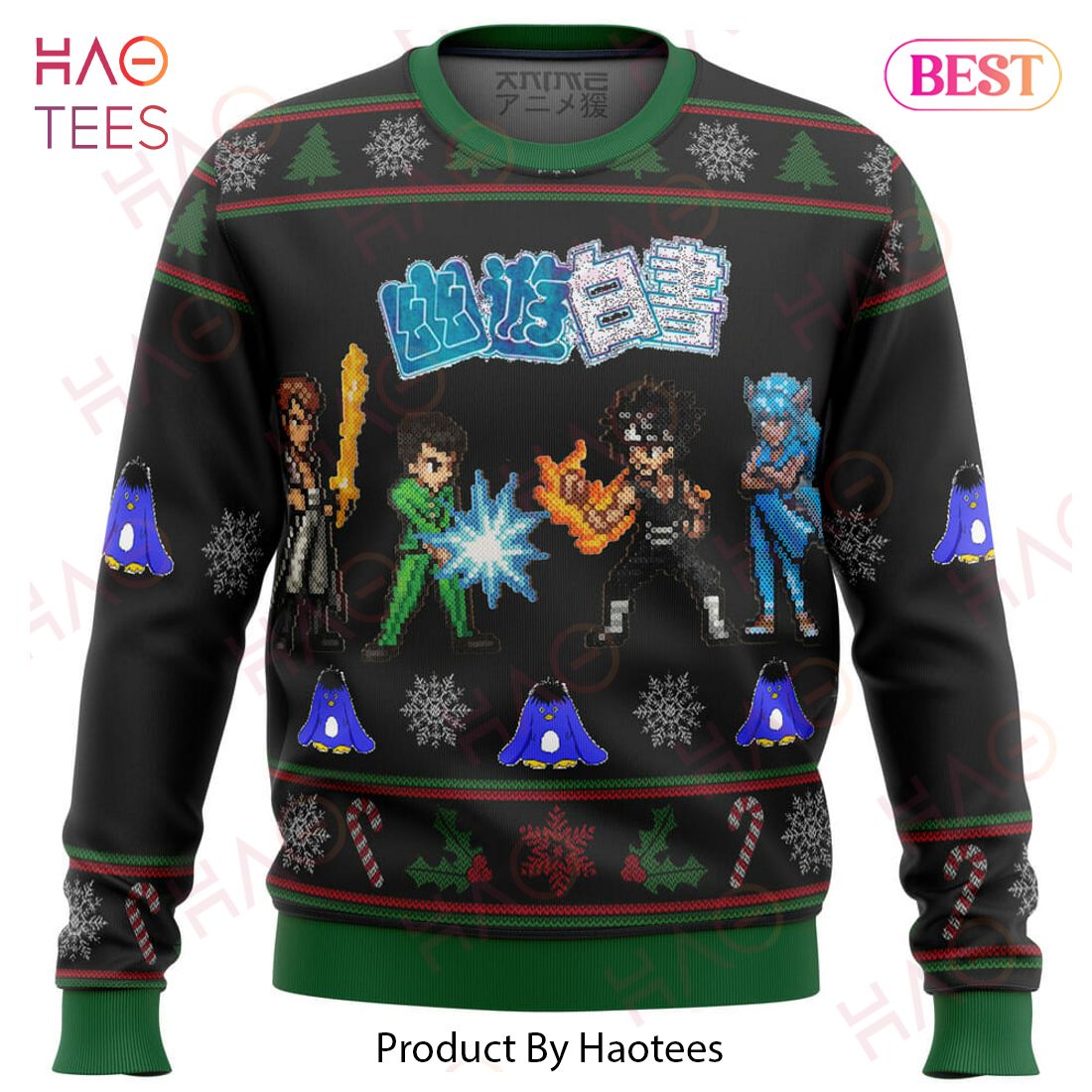 YU YU HAKUSHO Ghost Fighter Characters Ugly Christmas Sweater YU YU HAKUSHO Ghost Fighter Characters Ugly Christmas Sweater