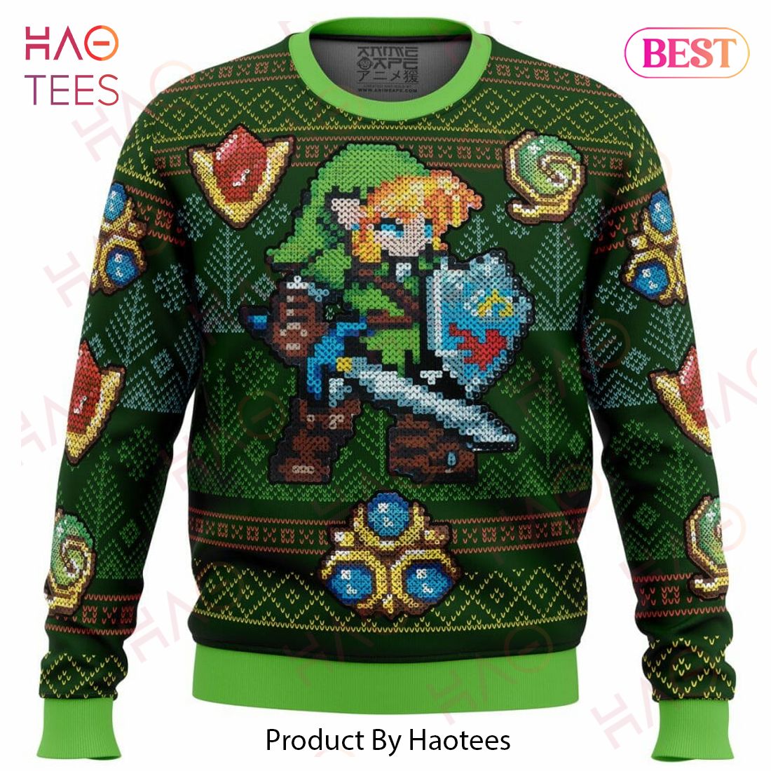 Zelda Link Green Ugly Christmas Sweater