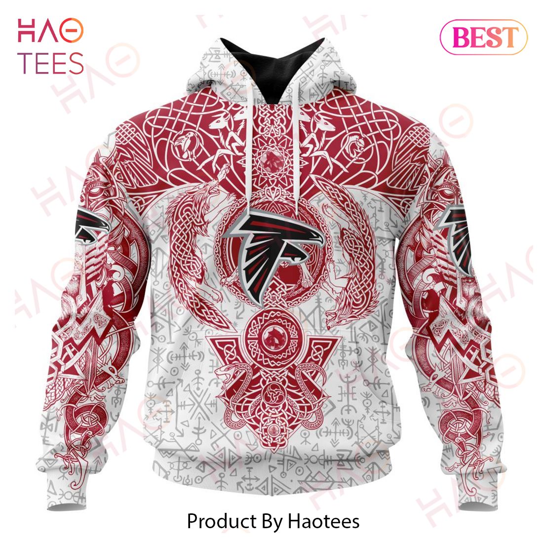 NFL Atlanta Falcons Norse Viking Symbols 3D Hoodie