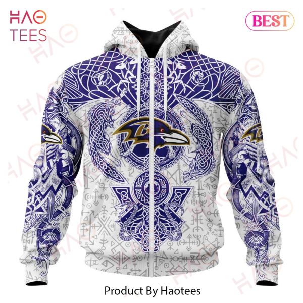 NFL Baltimore Ravens Norse Viking Symbols 3D Hoodie