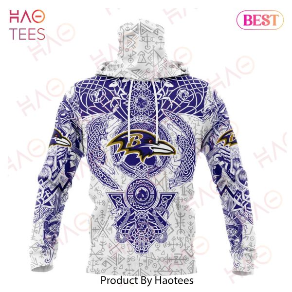 NFL Baltimore Ravens Norse Viking Symbols 3D Hoodie