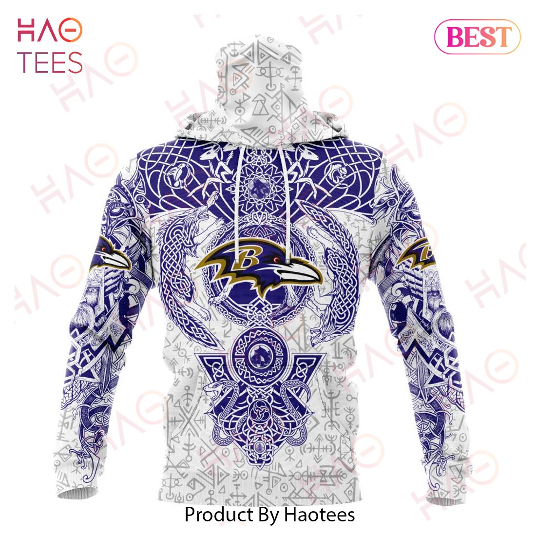 NFL Baltimore Ravens Norse Viking Symbols 3D Hoodie NFL Baltimore Ravens Norse Viking Symbols 3D Hoodie