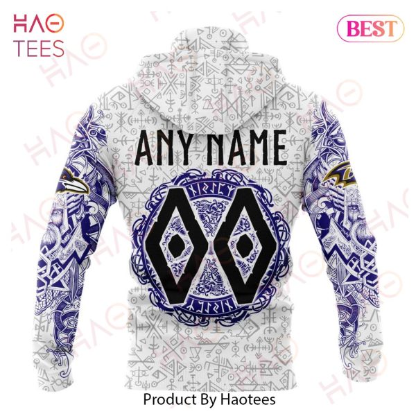 NFL Baltimore Ravens Norse Viking Symbols 3D Hoodie