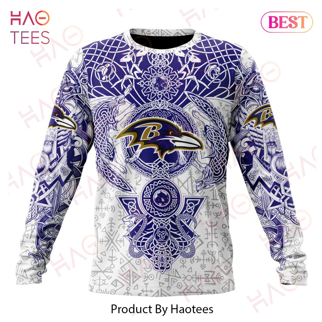 NFL Baltimore Ravens Norse Viking Symbols 3D Hoodie NFL Baltimore Ravens Norse Viking Symbols 3D Hoodie