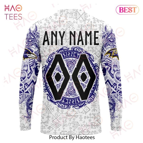 NFL Baltimore Ravens Norse Viking Symbols 3D Hoodie