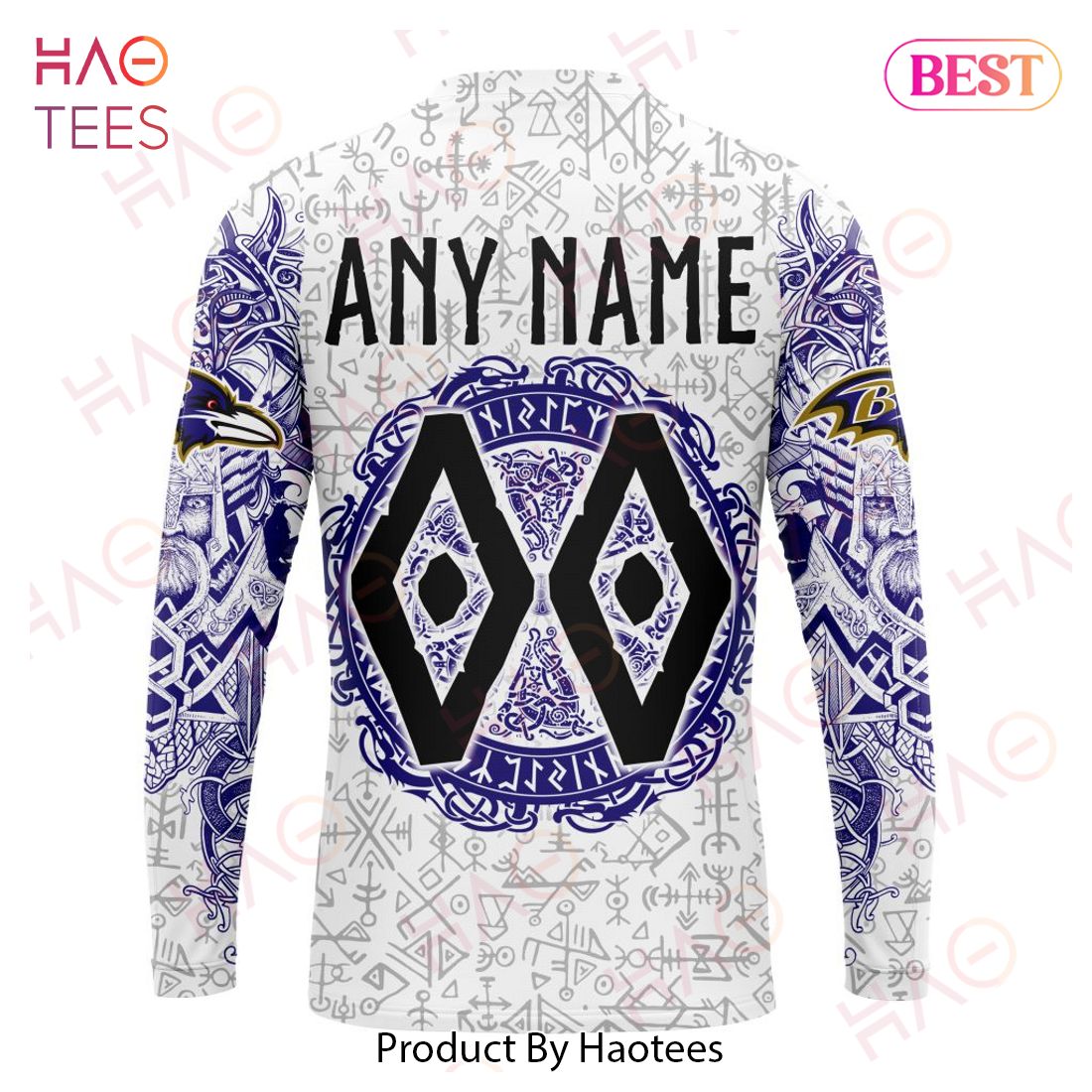 NFL Baltimore Ravens Norse Viking Symbols 3D Hoodie NFL Baltimore Ravens Norse Viking Symbols 3D Hoodie
