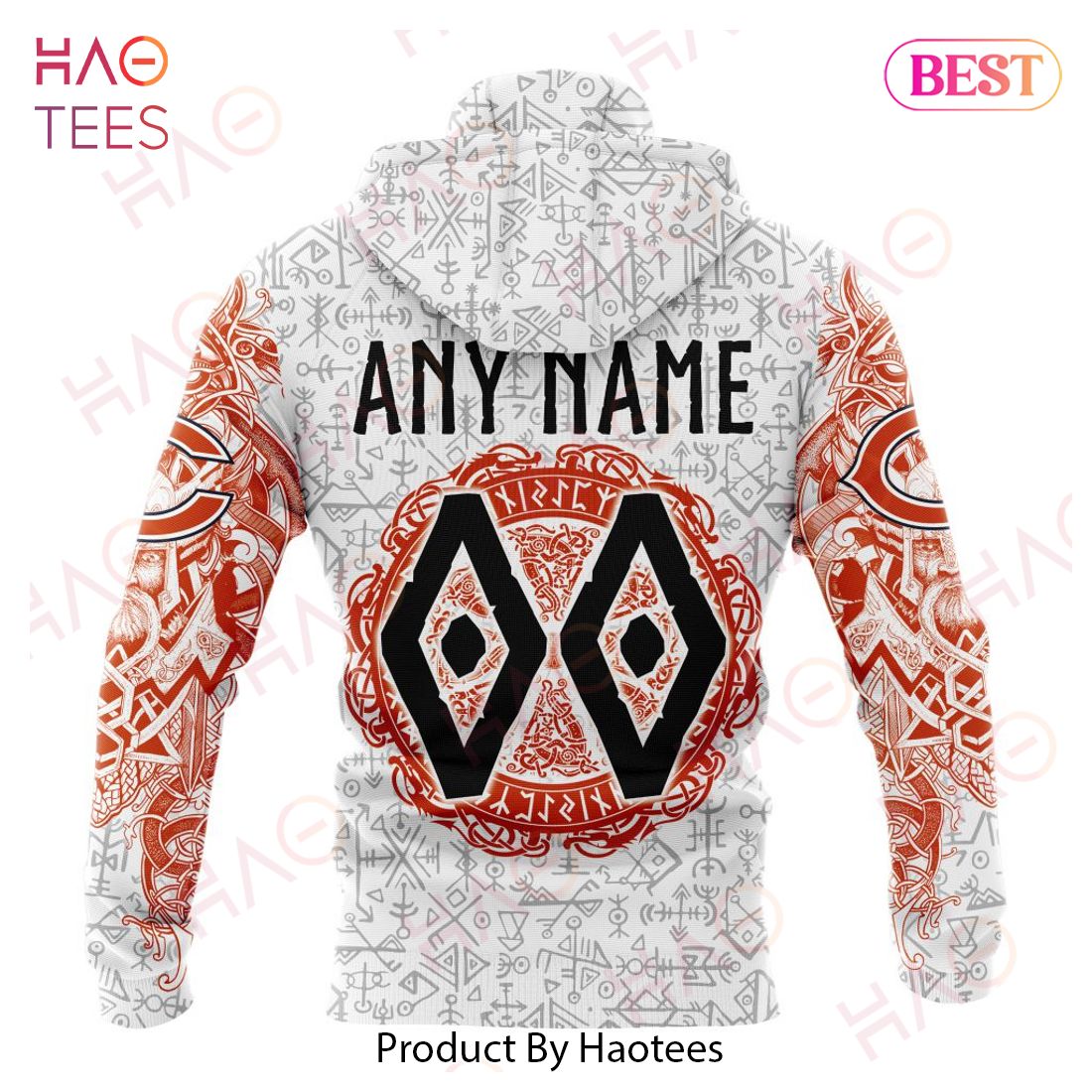 NFL Chicago Bears Norse Viking Symbols 3D Hoodie NFL Chicago Bears Norse Viking Symbols 3D Hoodie